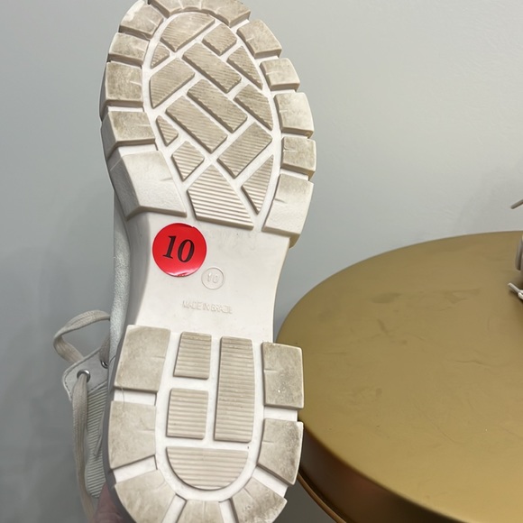 𝗦𝘁𝗲𝘃𝗲 𝗠𝗮𝗱𝗱𝗲𝗻 • Zanet Leather Lug Boots Sand Size 10 - Picture 9 of 14